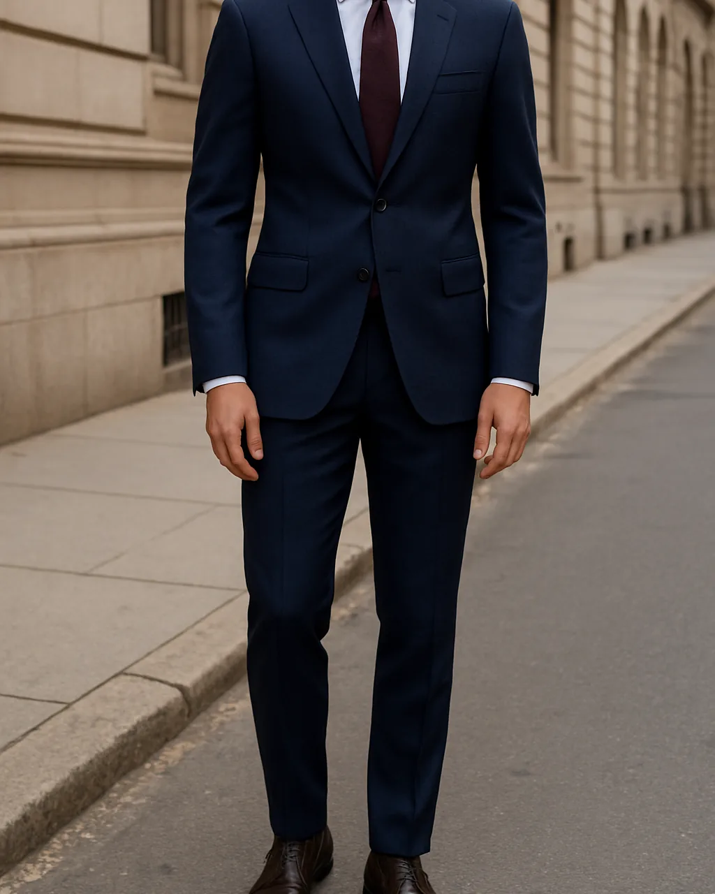 Indian man in a navy two piece suit, a classic coat pant for men